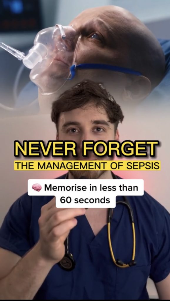 Medical mnemonic on sepsis management for your medical exams